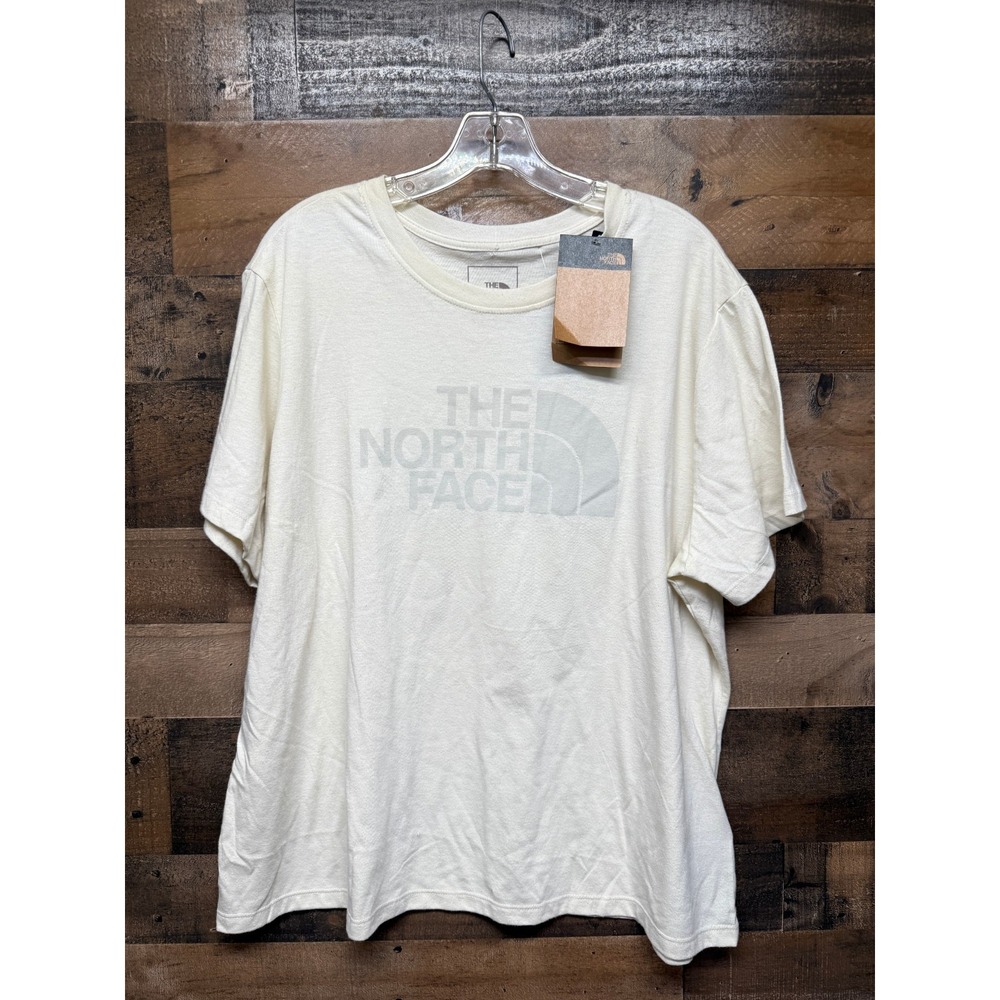 The North Face Evolution Half Dome T‎ Shirts Women 3XL Cream Cotton Short Sleeve - Picture 1 of 5